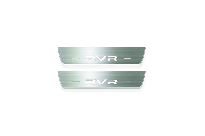 Mitsubishi RVR III 2010+ Stainless Steel LED Door Sills – RVR Logo