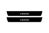 Lexus RX IV 2015+ stainless steel illuminated door sill protectors with F Sport logo