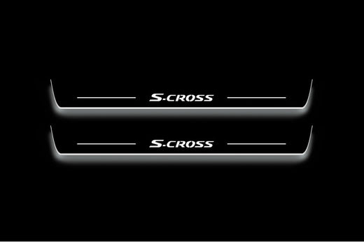 Suzuki S-Cross II 2013-2021 Stainless Steel LED Door Sills – S-Cross Logo