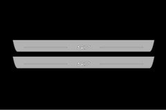 Catalog illustration of two long gray door sill plates with S7 lettering on a black background.