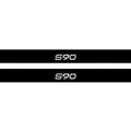 Volvo S90 II 2016+ Illuminated Matte Sill Plates with logo S90 Volvo Led Door Sills PRO opdesign