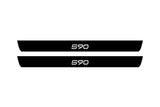 illuminated door sill protectors Volvo S90 II 2016+ stainless steel with S90 logo