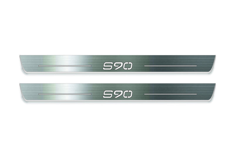 Volvo S90 II 2016+ Stainless Steel LED Door Sills – S90 Logo