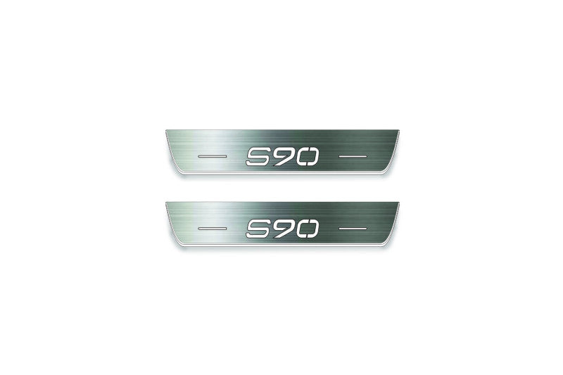 Volvo S90 II 2016+ Stainless Steel LED Door Sills – S90 Logo