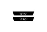 illuminated door sill protectors for Volvo S90 II 2016+ with S90 logo