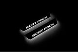 Dodge Charger LD 2011+ stainless steel LED door sill plates with SCAT PACK logo