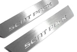 Dodge Charger LD 2011+ stainless steel LED door sill plates with SCAT PACK logo