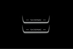 Renault Scenic III 2009+ Stainless Steel LED Door Sills – Scenic Logo