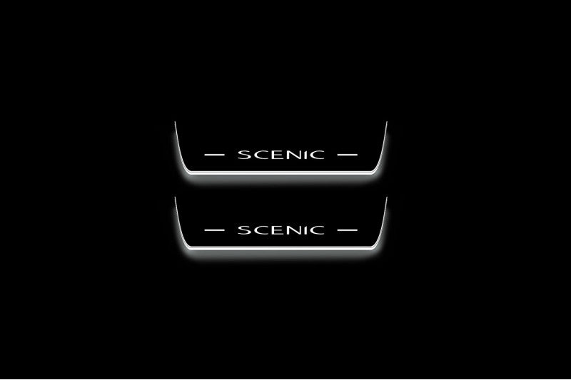 Renault Scenic III 2009+ Stainless Steel LED Door Sills – Scenic Logo