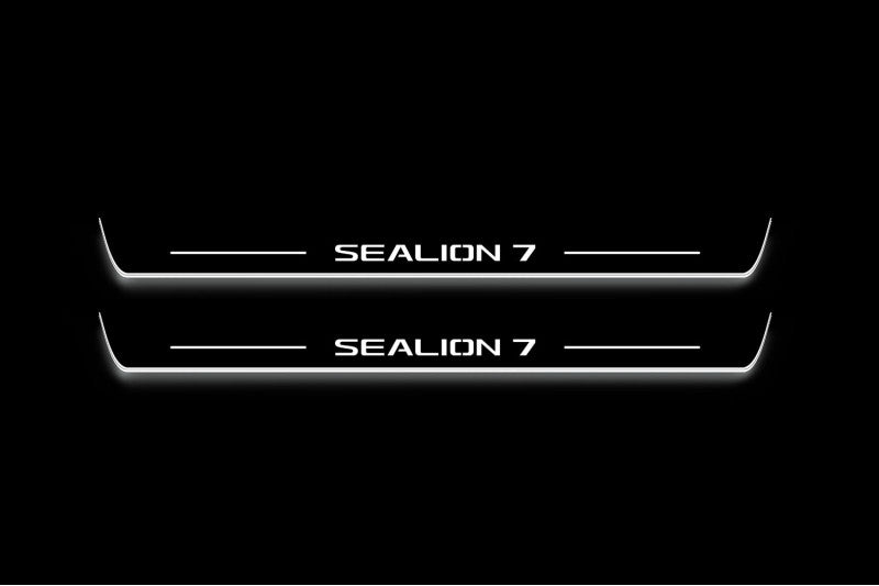 BYD Sealion 7 2024+ Stainless Steel LED Door Sills – Sealion 7 Logo