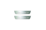 Two short silver-finished door sill plates with Sealion 7 lettering on a light background, straight-on view.