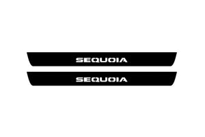 Toyota Sequoia II 2008-2022 Illuminated Matte Sill Plates with logo Sequoia Toyota Led Door Sills PRO opdesign