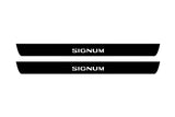 Opel Signum 2003+ illuminated door sill protectors stainless steel with Signum logo