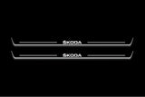 Skoda Enyaq IV 2020+ Stainless Steel LED Door Sills – Skoda Logo