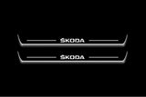 Skoda Octavia (A7) III Stainless Steel LED Door Sills – Skoda Logo