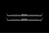 Skoda Octavia (A5) II Stainless Steel LED Door Sills – Skoda Logo