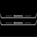 Skoda Yeti 2009+ Stainless Steel LED Door Sills – Skoda Logo