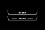 Skoda Yeti 2009+ Stainless Steel LED Door Sills – Skoda Logo