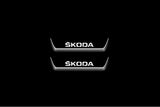 Skoda Octavia (A8) IV Stainless Steel LED Door Sills – Skoda Logo