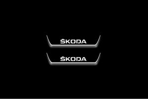 Skoda Octavia (A8) IV Stainless Steel LED Door Sills – Skoda Logo