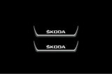 Skoda Yeti 2009+ Stainless Steel LED Door Sills – Skoda Logo