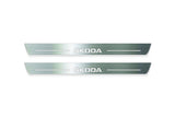 Skoda Octavia (A7) III Stainless Steel LED Door Sills – Skoda Logo