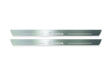 Skoda Octavia (A5) II Stainless Steel LED Door Sills – Skoda Logo