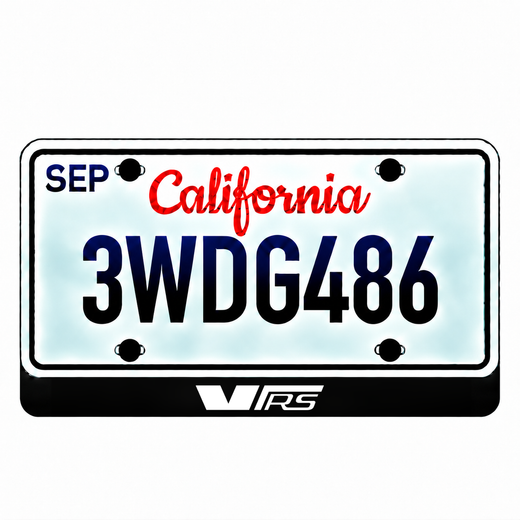 Skoda VRS Type 3 Barred LED License Plate Badge | Standard or Custom