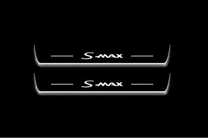 Ford S-Max II 2014-2024 LED Door Sills Illuminated Scuff S-Max Logo Stainless Steel Entry Guards Door Sills Decoin