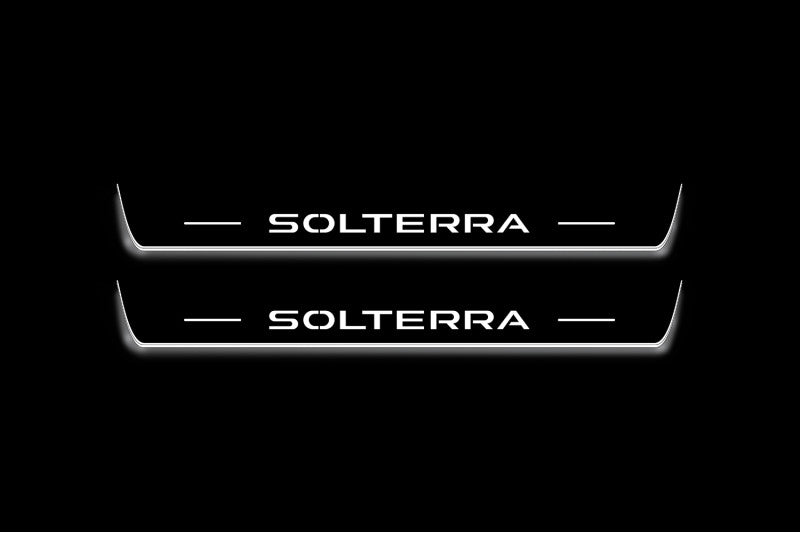 Subaru Solterra 2022+ Stainless Steel LED Door Sills – Solterra Logo