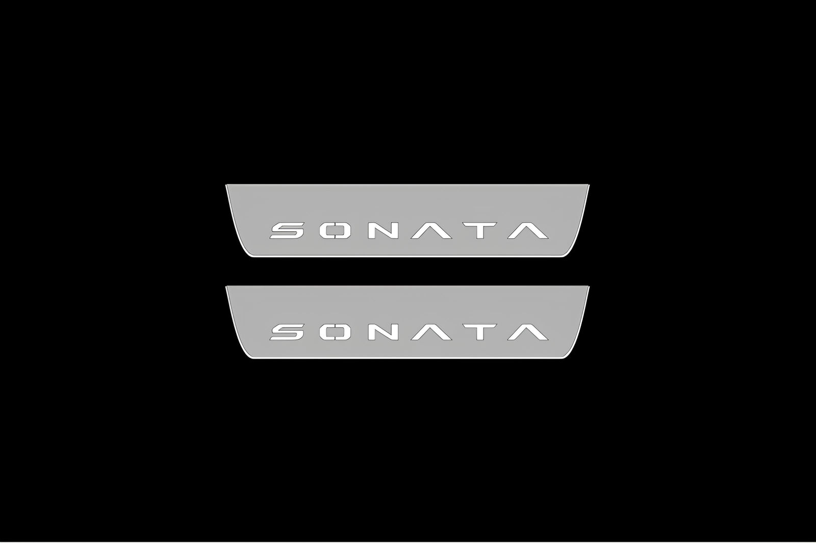 LED door sill plates stainless steel Hyundai Sonata VIII FL 2024+ with Sonata logo