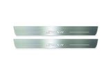 LED door sill plates Chevrolet Sonic 2012+ in stainless steel with Sonic logo