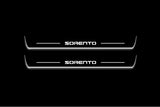 KIA Sorento III 2015+ LED door sill plates stainless steel with Sorento logo