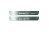 LED door sill plates stainless steel KIA Sorento III 2015+ with Sorento logo