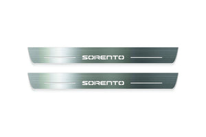 KIA Sorento III 2015-2020 LED Door Sills Illuminated Scuff Sorento Logo Stainless Steel Entry Guards