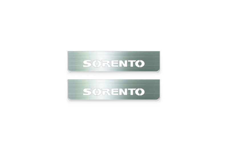 Kia Sorento I 2002+ Stainless Steel LED Door Sills – Sorento Logo
