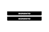 illuminated door sill protectors stainless steel KIA Sorento I 2002+ with Sorento logo