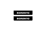 KIA Sorento I 2002+ door sill plates in stainless steel with Sorento logo