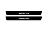 illuminated door sill protectors KIA Sorento III 2015+ in stainless steel with Sorento logo