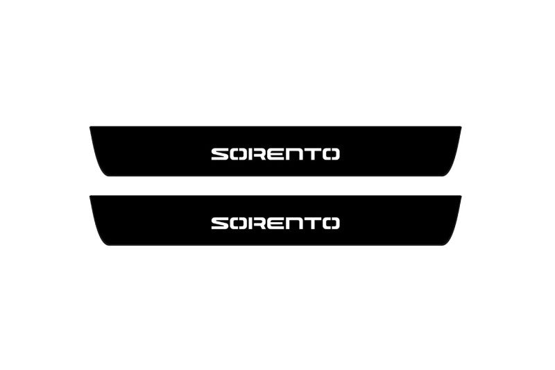 KIA Sorento III 2015+ illuminated door sill protectors with Sorento logo