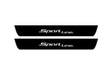 BMW 5 G30 2017+ entry guards in stainless steel with Sport Line logo