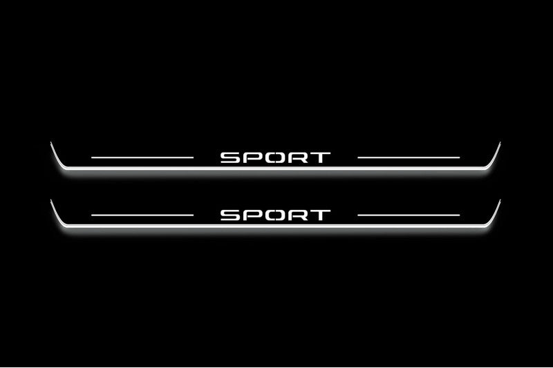 Land Rover Discovery Sport L550 2015+ Stainless LED Door Sills – Sport Logo