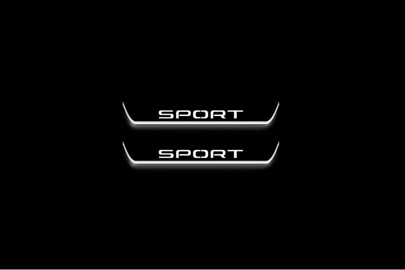 Land Rover Discovery Sport L550 2015+ Stainless LED Door Sills – Sport Logo