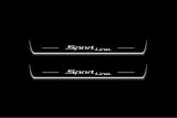 BMW 3 G20 2019+ stainless steel illuminated entry guards with Sport Line logo
