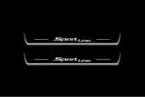 BMW 3 G20 2019+ stainless steel illuminated entry guards with Sport Line logo