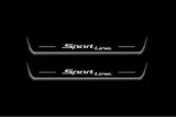 BMW 5 G30 2017+ illuminated entry guards in stainless steel with Sport Line logo