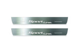 BMW 5 F30 2012+ stainless steel illuminated entry guards with Sport Line logo