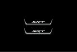 LED door sill plates stainless steel Jeep Grand Cherokee III WK2 2005+ with SRT logo