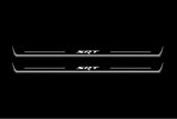 LED door sill plates stainless steel Jeep Grand Cherokee III WK2 2005+ with SRT logo