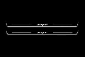 LED door sill plates stainless steel Jeep Grand Cherokee III WK2 2005+ with SRT logo